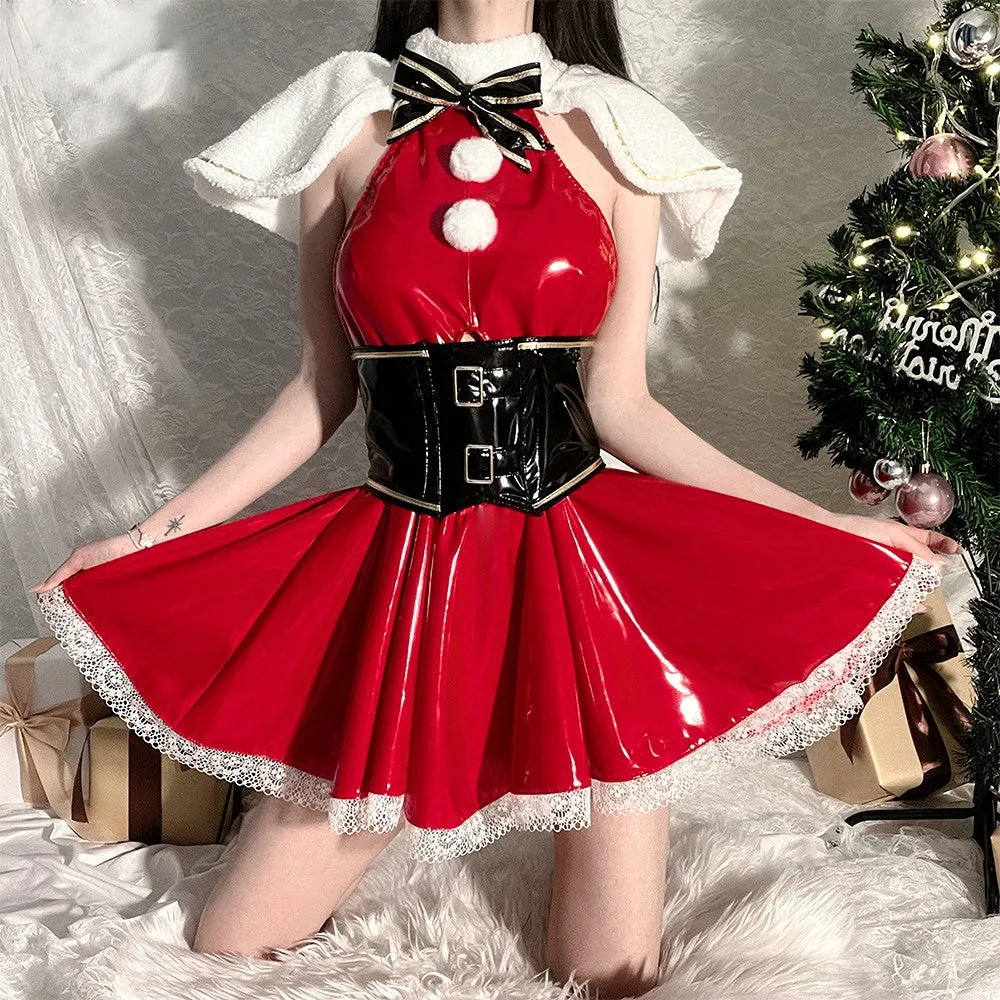 Rabbit Ear Leather Cosplay Dress