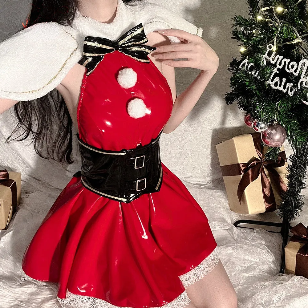 Rabbit Ear Leather Cosplay Dress