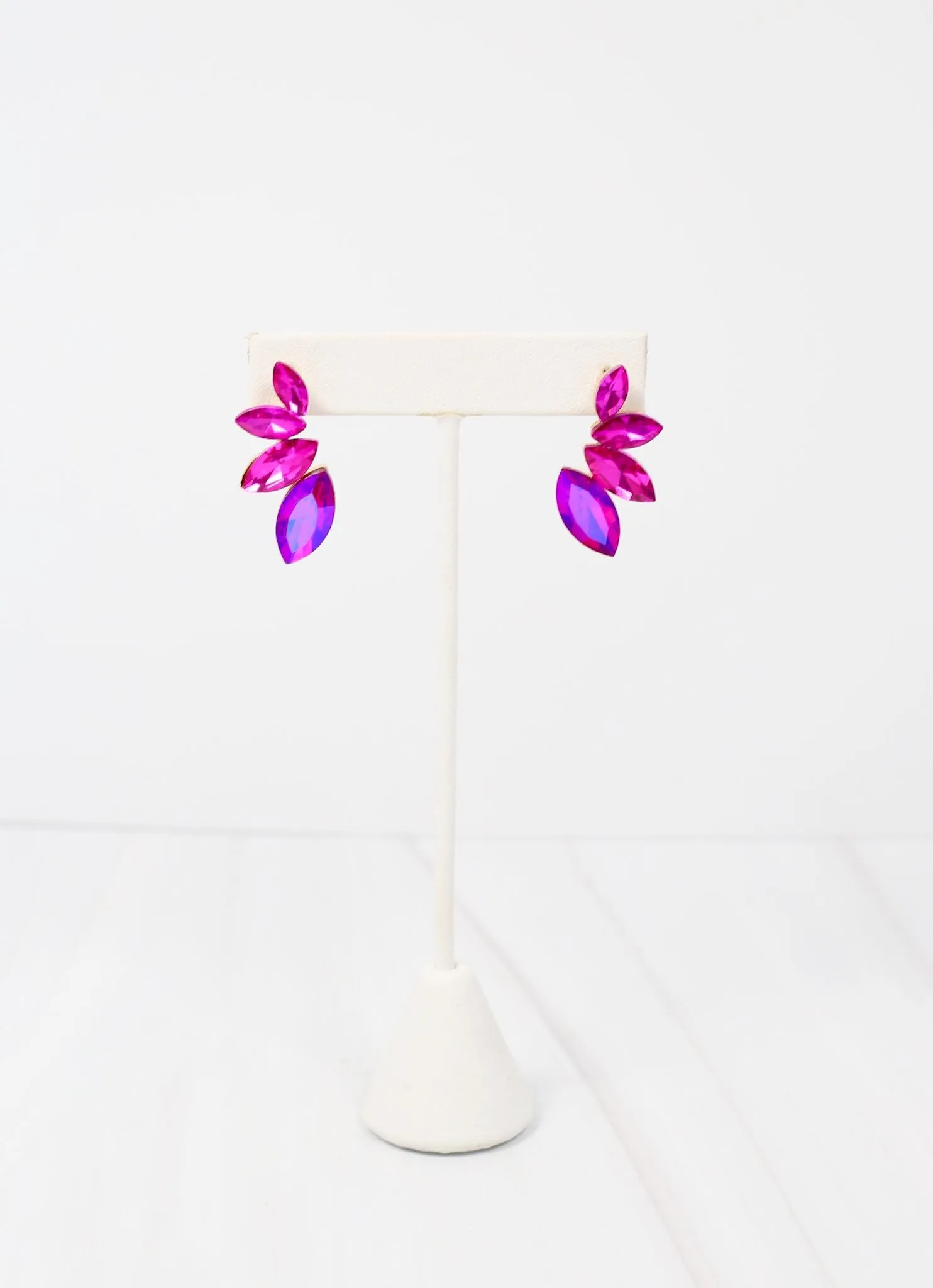 Raven Stone Earring FUCHSIA