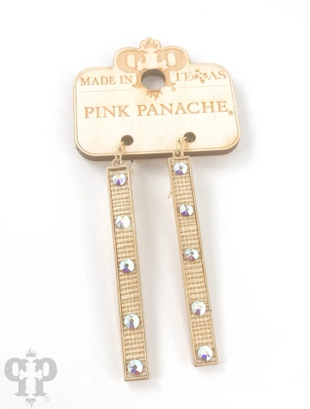 Rhinestone AB Earrings  - Pink Panache