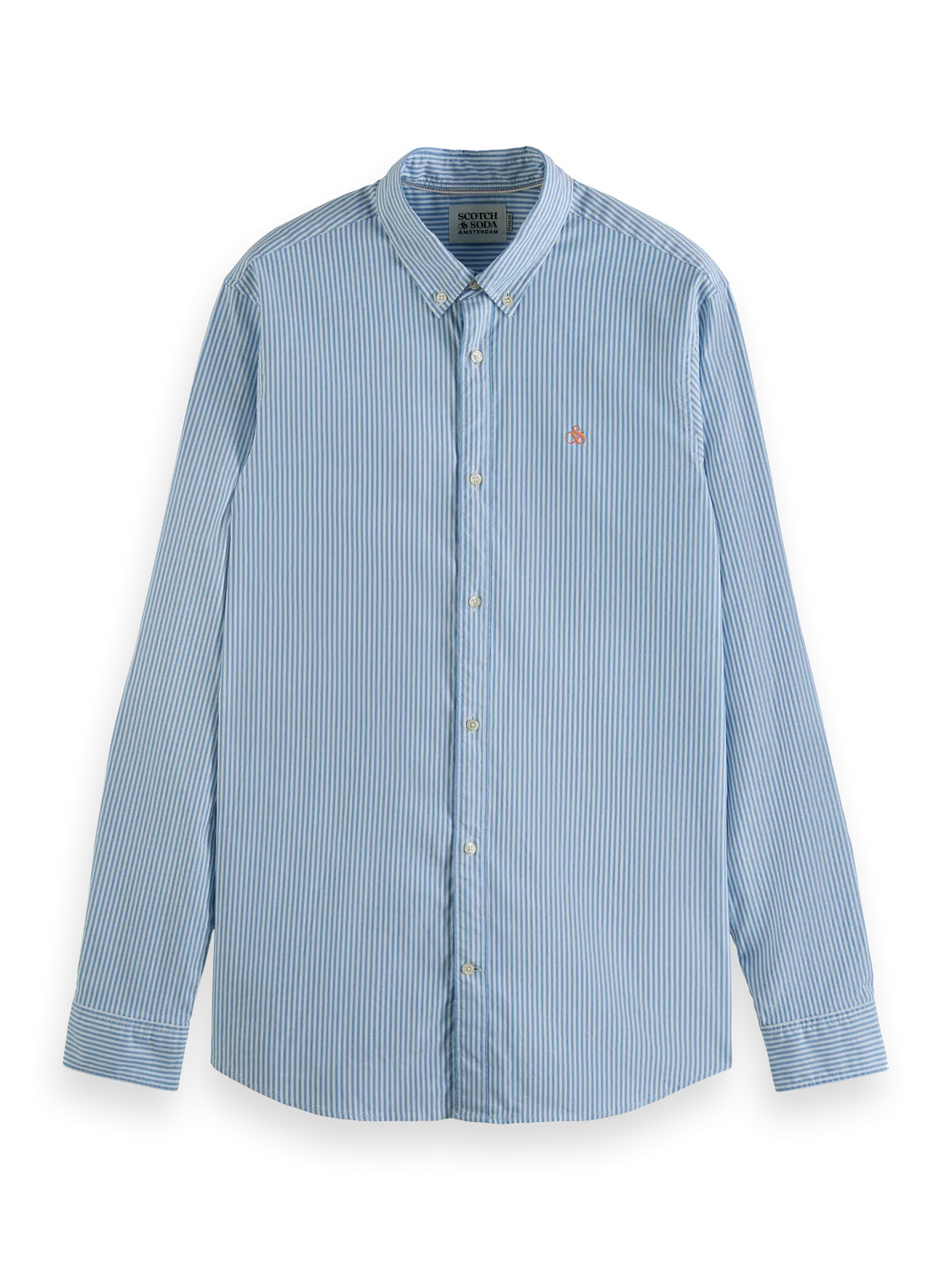 Scotch & Soda - Organic Cotton Shirt - Blue & White Stripe