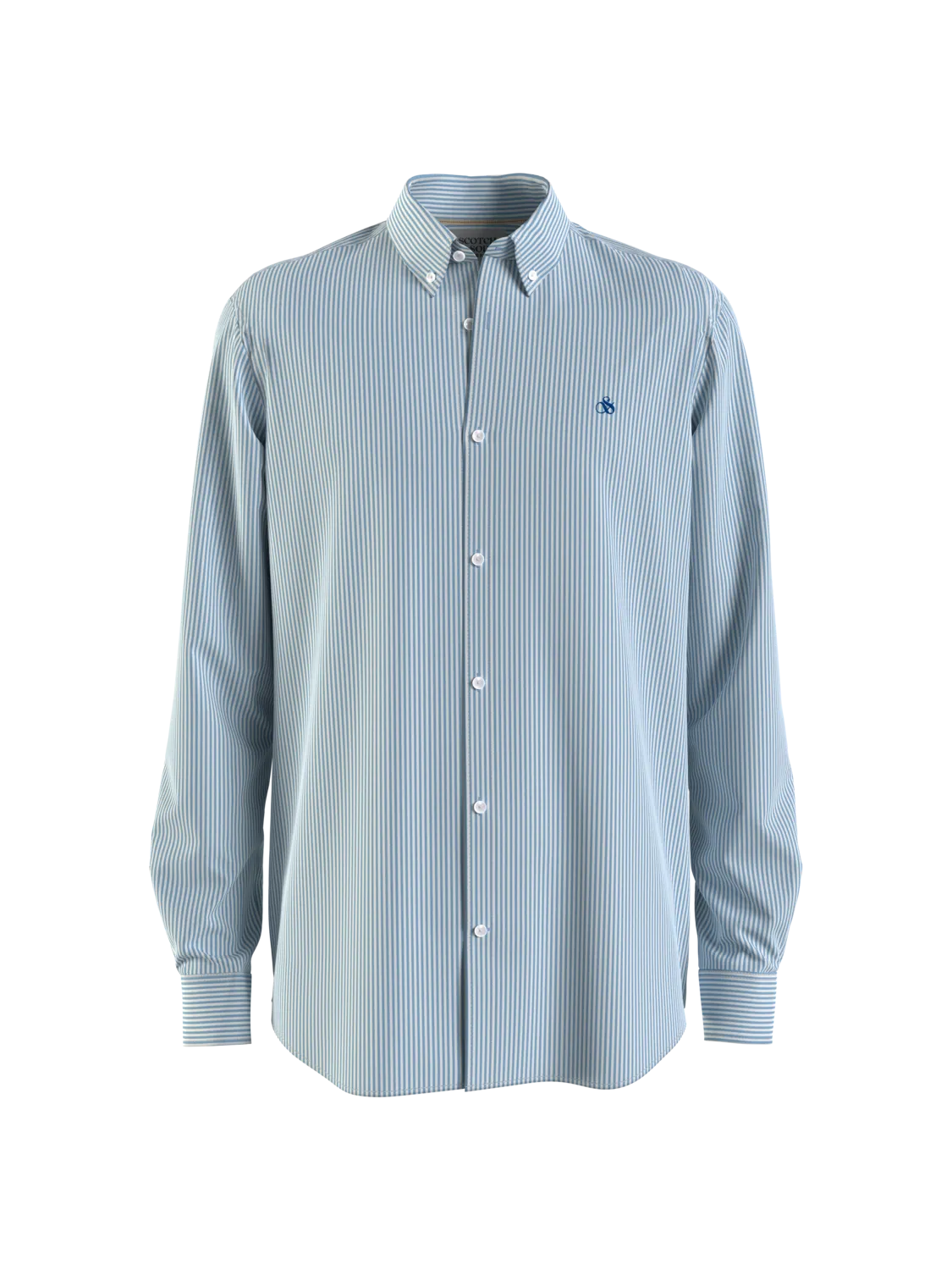 Scotch & Soda - Organic Cotton Shirt - Blue & White Stripe