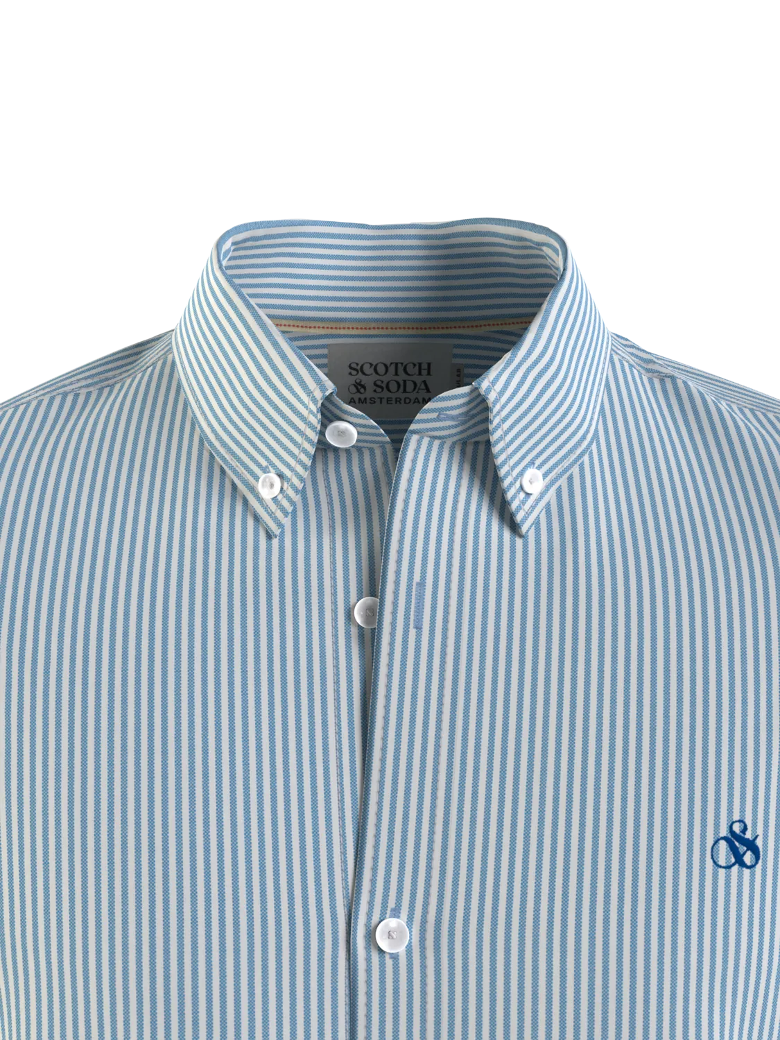 Scotch & Soda - Organic Cotton Shirt - Blue & White Stripe