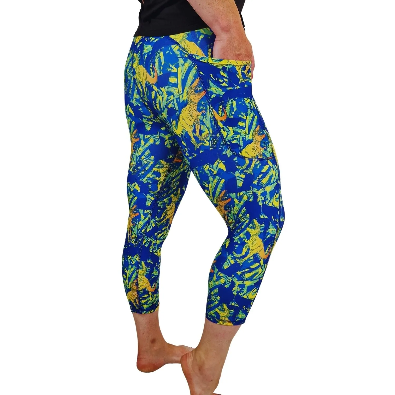 SCULPT Yoga Capri Leggings - Jurassic Jungle