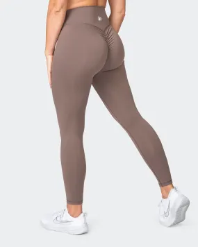 Signature Scrunch Ankle Length Leggings - Taupe