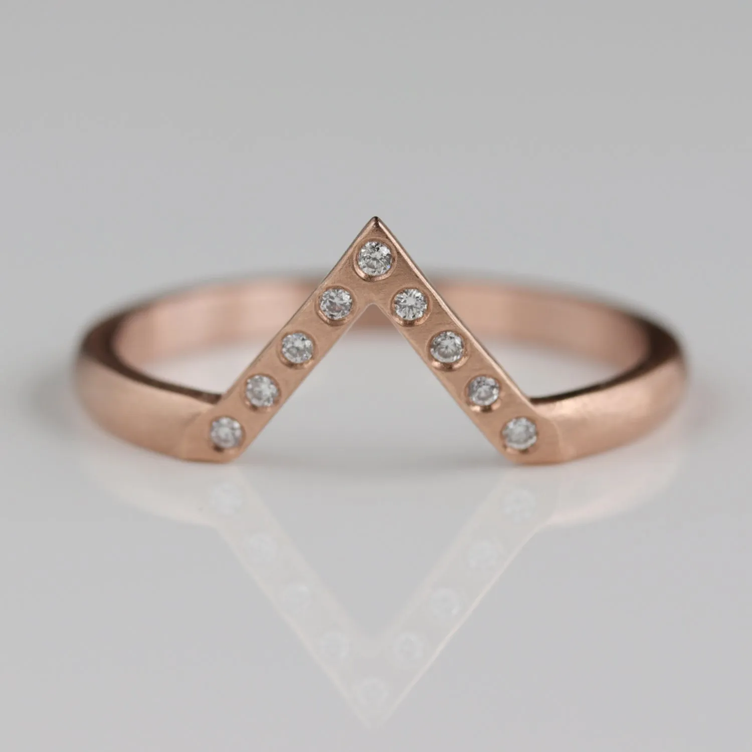 Size 6 - Diamond Chevron Contour Band