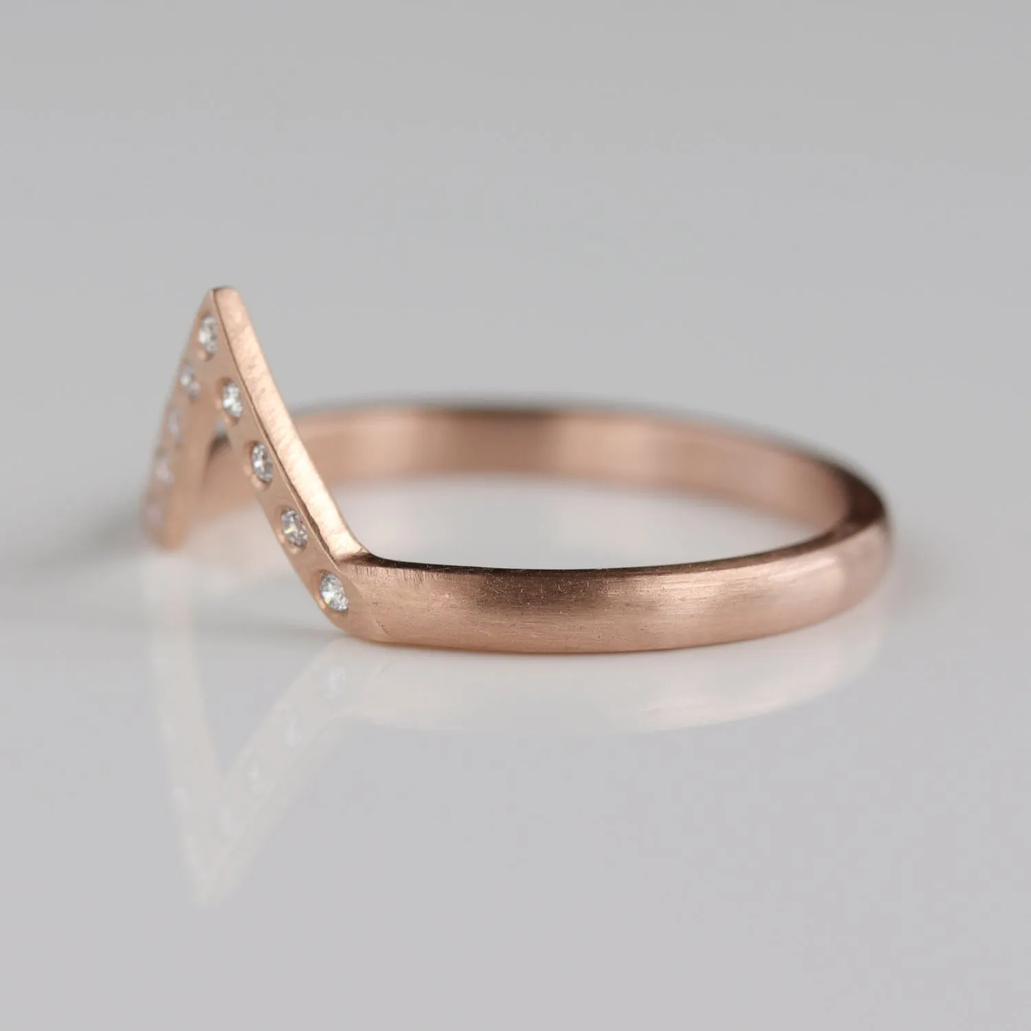 Size 6 - Diamond Chevron Contour Band