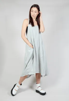 Sleeveless Linen Dress in Grey