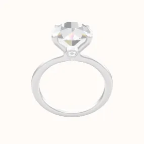 Solitaire Engagement Ring With Accent Diamond Head