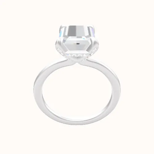 Solitaire Engagement Ring With Pave Basket Head