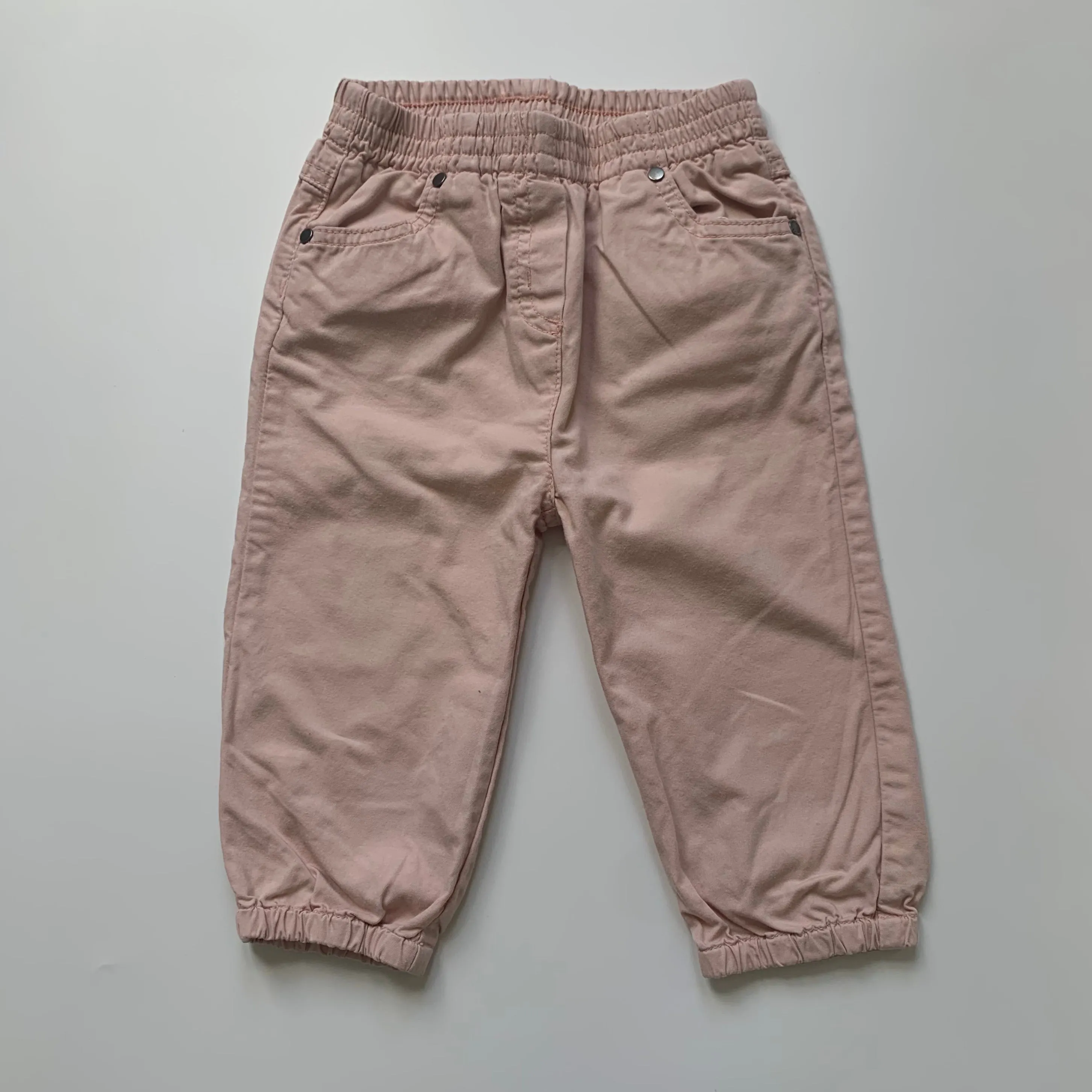 Stella McCartney Blush Pink Shell Pocket Trousers: 18 Months