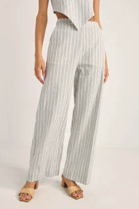 Stella Stripe Wide Leg Pant Blue Stripe