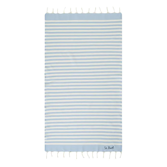 STRIPED FOUTA Woman Light Blue 