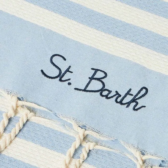 STRIPED FOUTA Woman Light Blue 