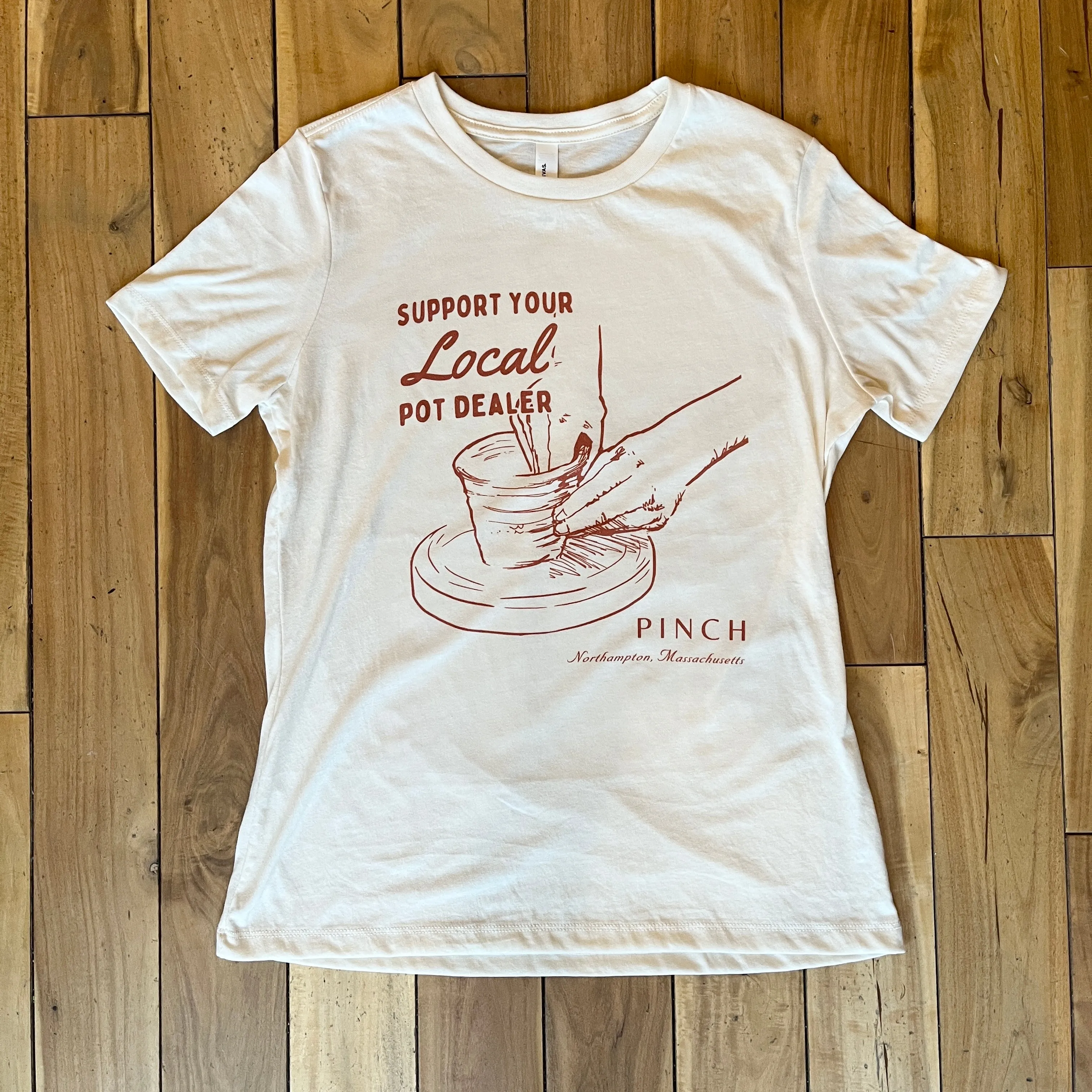 Support Your Local Pot Dealer T-Shirt in Terracotta