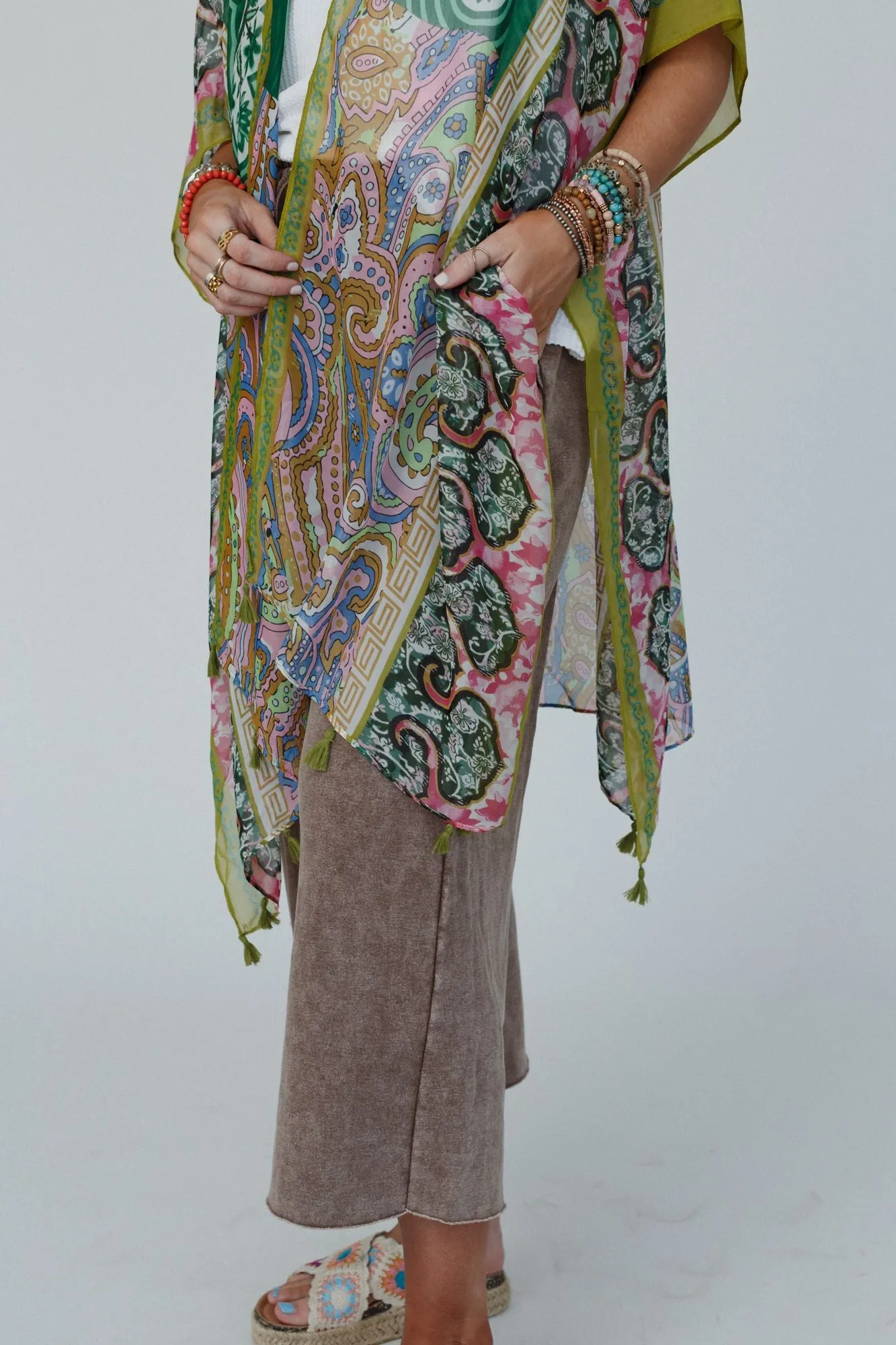 Tabitha Floral Kimono - Green