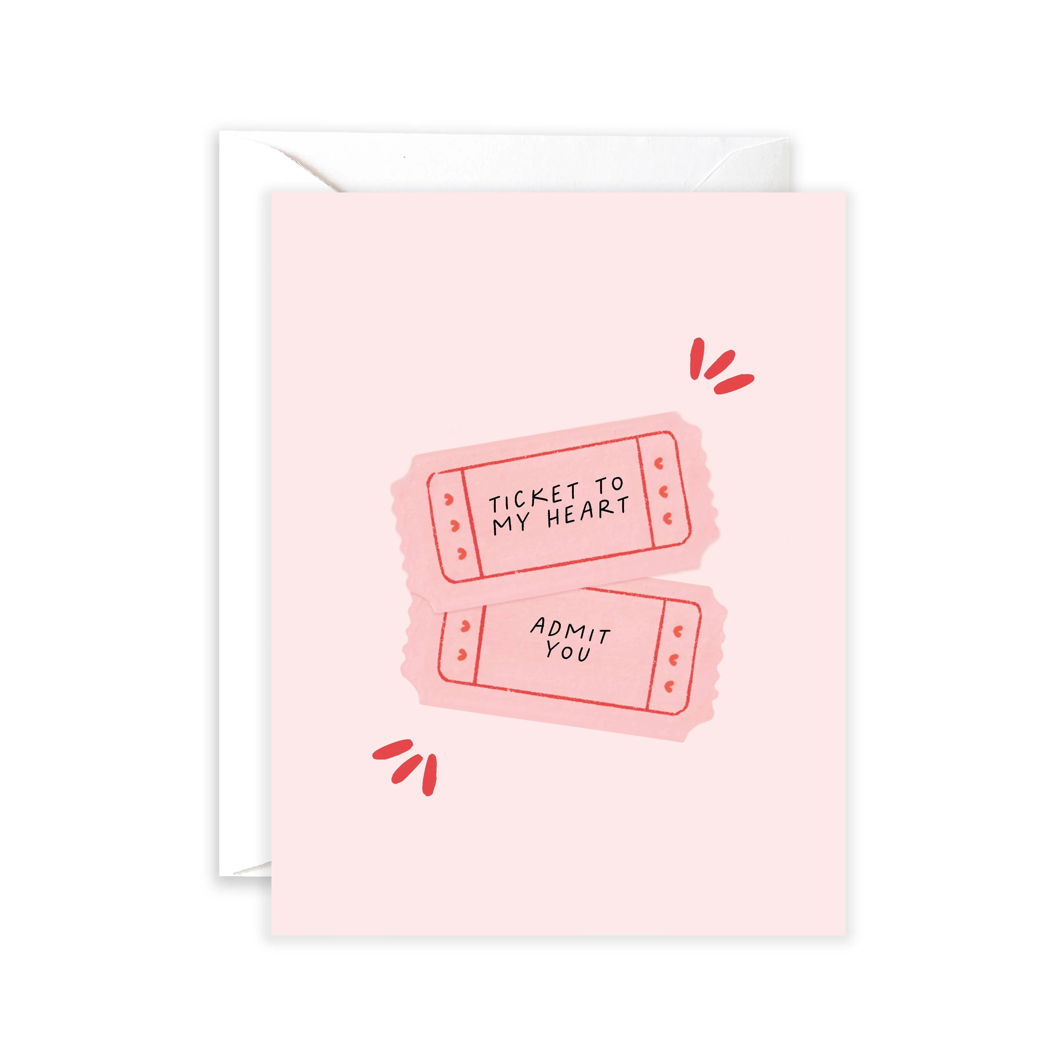 Ticket To My Heart Greeting Card