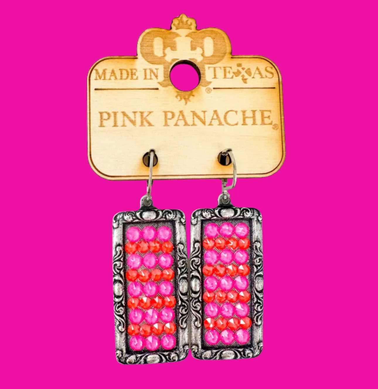 Two Tone Earrings - Pink Panache