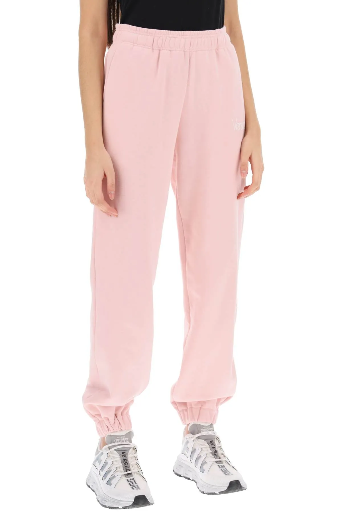 Versace 1978 re-edition joggers 1014298 1A10157 PINK WHITE