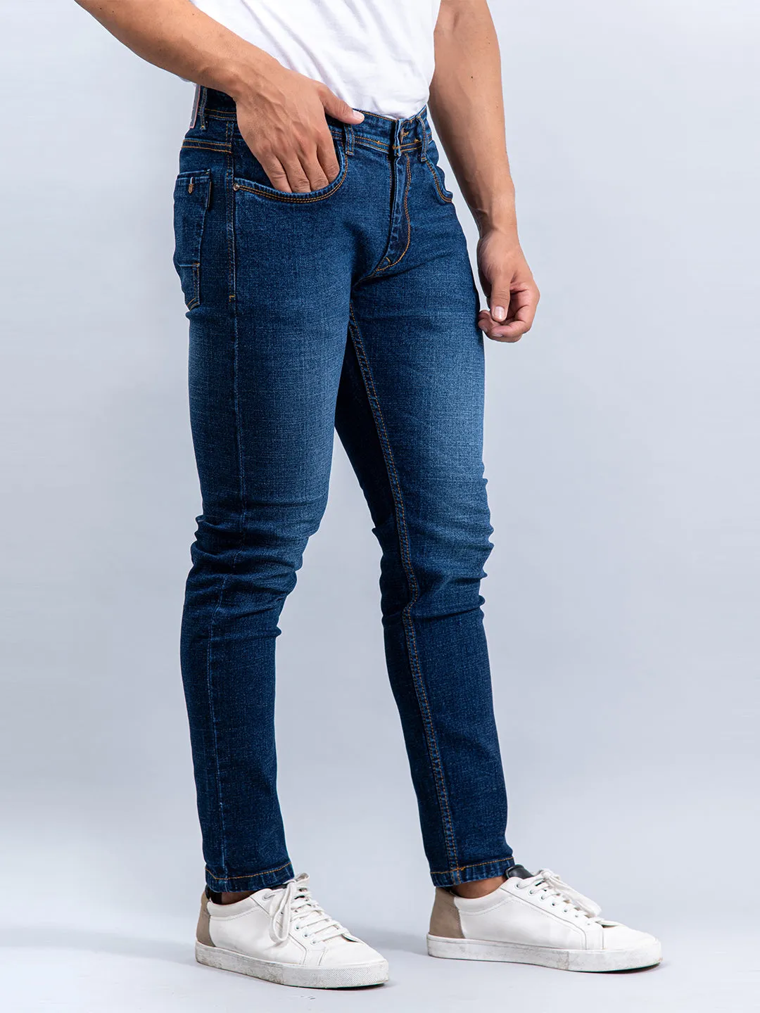 Washed Denim Men's Jeans