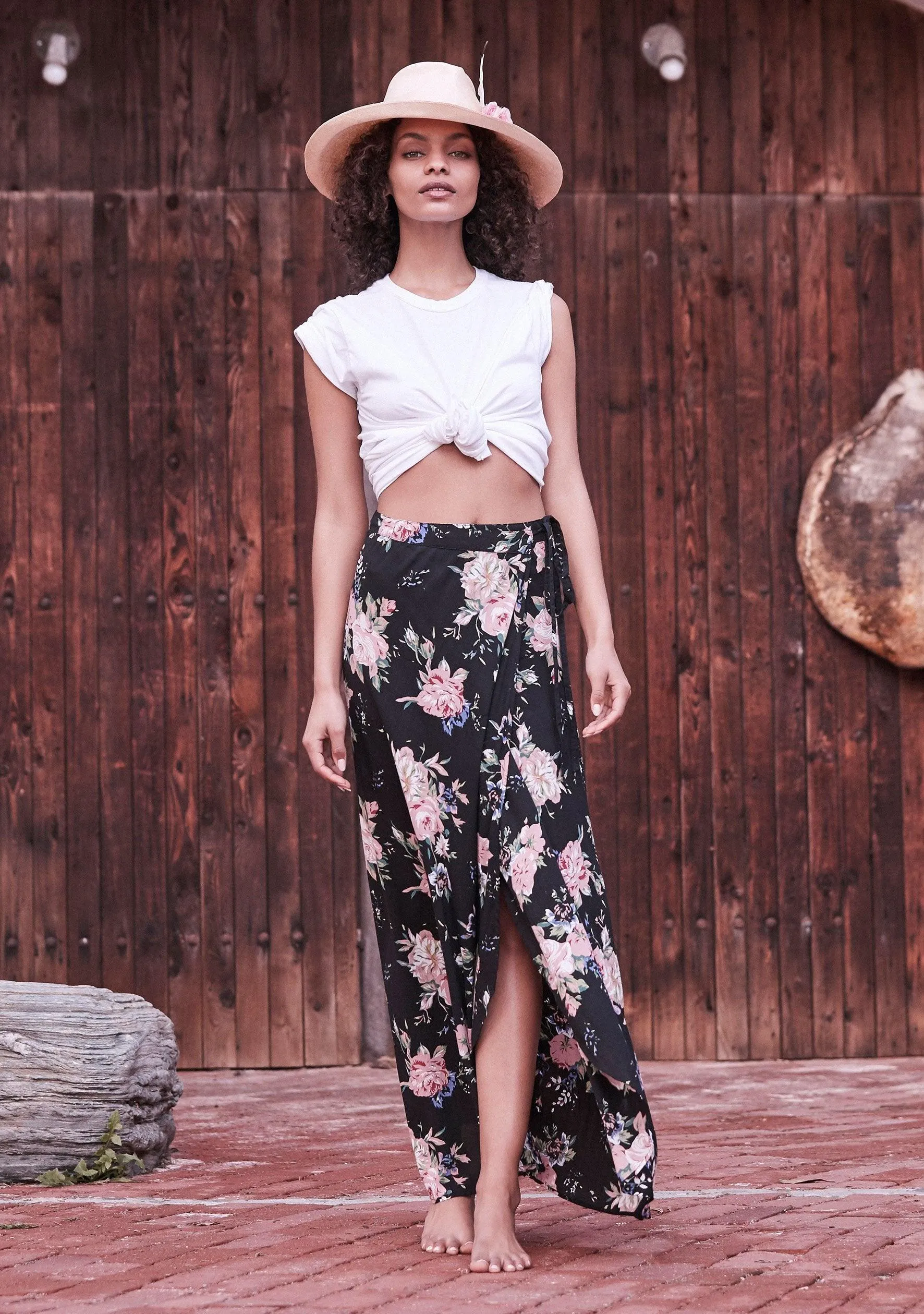 Wild Rose Maxi Wrap Skirt by Auguste The Label - FINAL SALE