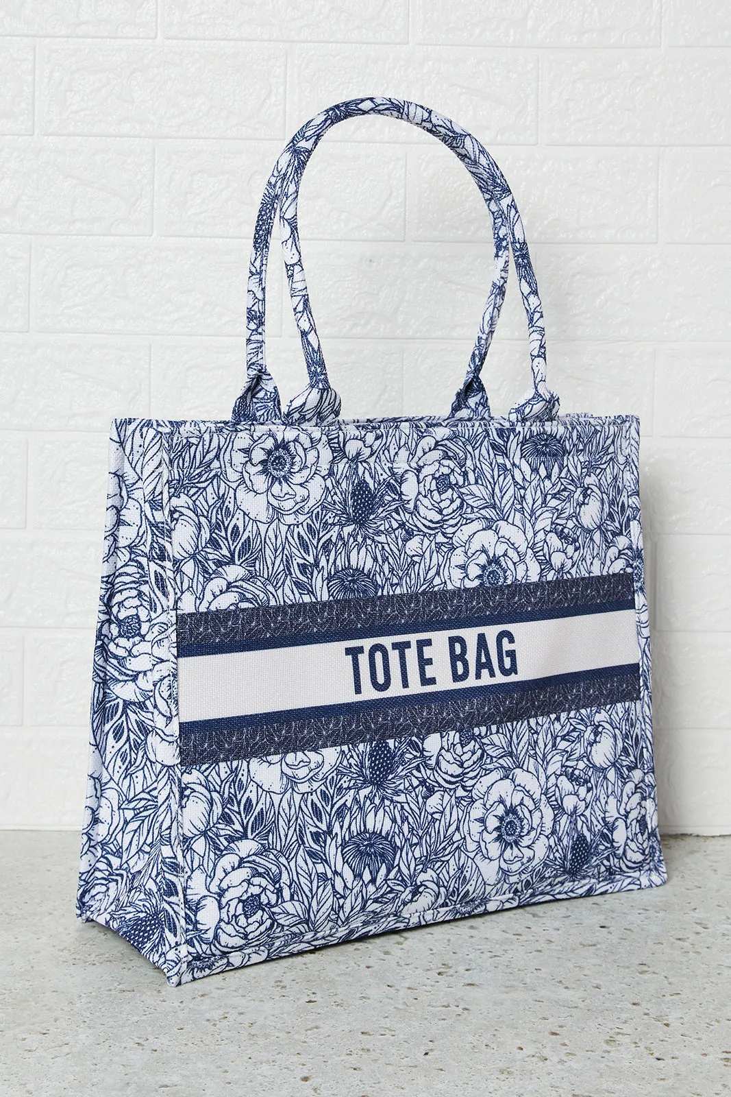 Women Grey Printed Tote Bag