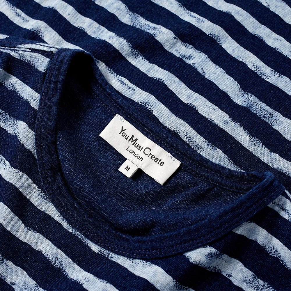 YMC Wild Ones Stripe TeeIndigo