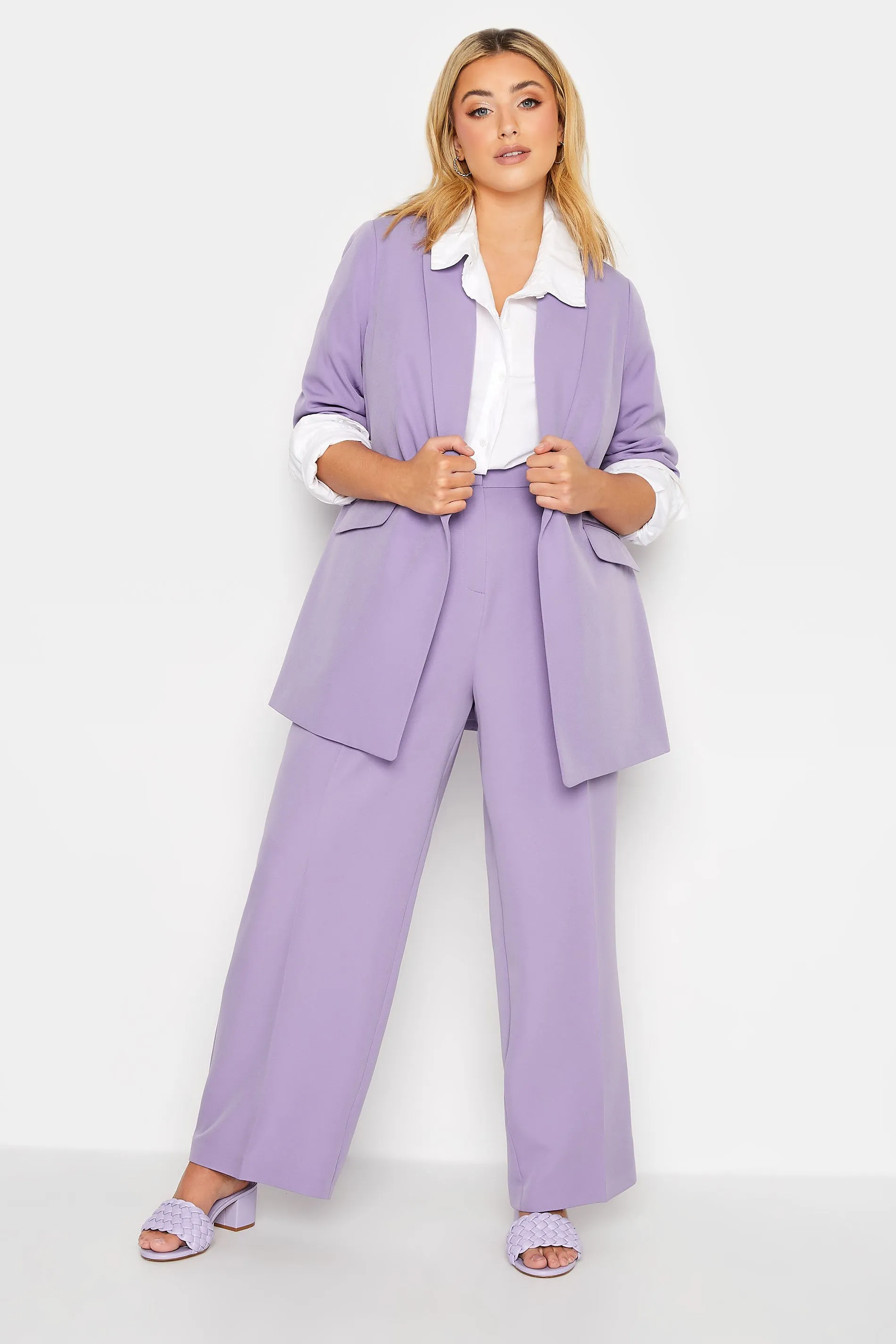 YOURS Curve Lavender Purple Blazer